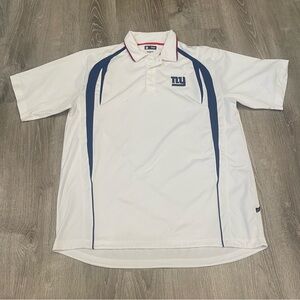NFL Team Apparel New York Giants White Polo Shirt Size XL